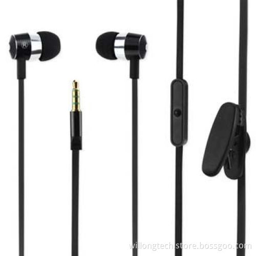 Good quality stereo earphones, noise-cancelling, with mic for mobile phone